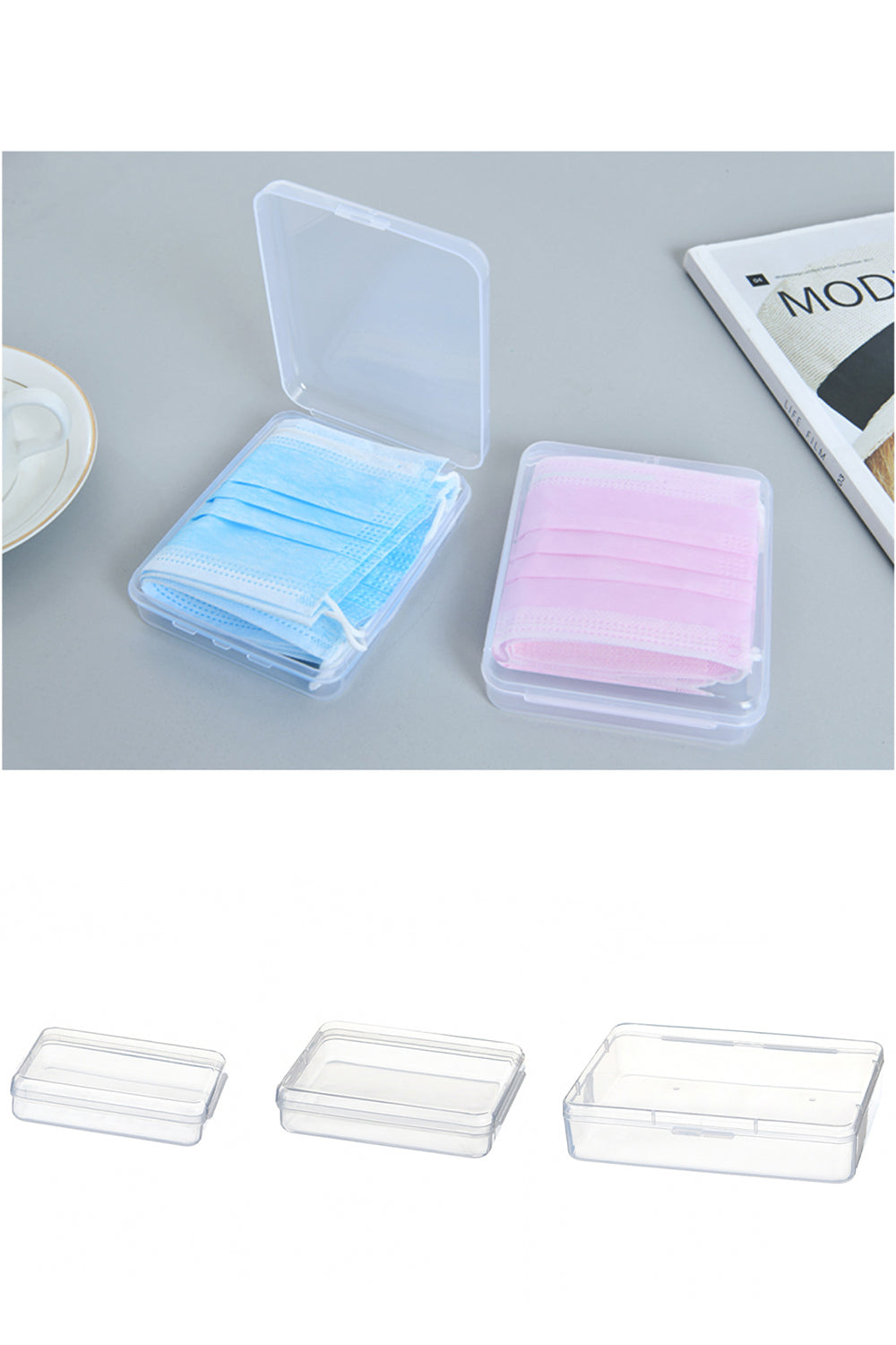 Custom Logo Transparent Mask Storage Box | Premium Corporate Gifts and Promotional Gifts