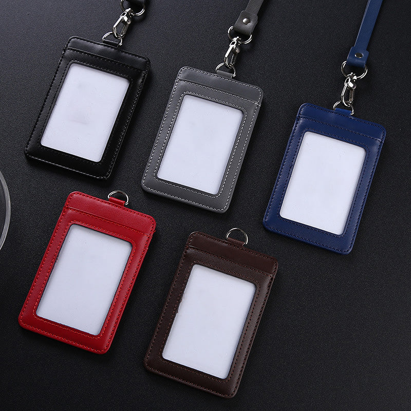 Custom Logo Glossy leather lanyard ID case | Premium Corporate Gifts and Promotional Gifts