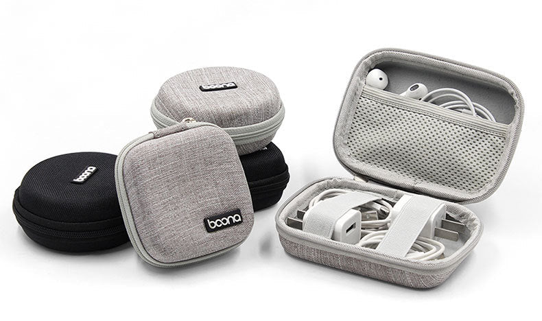 Custom Logo Headphone Cable Storage Box Hard Shell Bag | Premium Corporate Gifts and Promotional Gifts