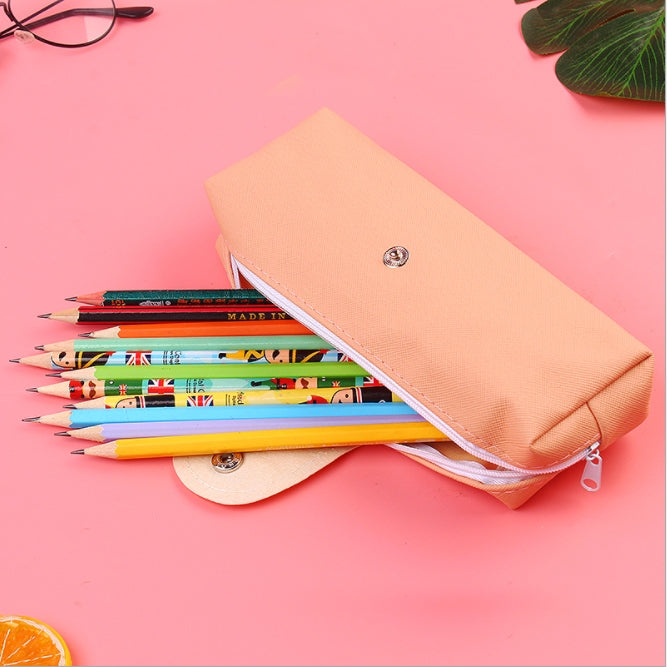 Custom Logo Macaron-colored leather pencil bag | Premium Corporate Gifts and Custom Gifts