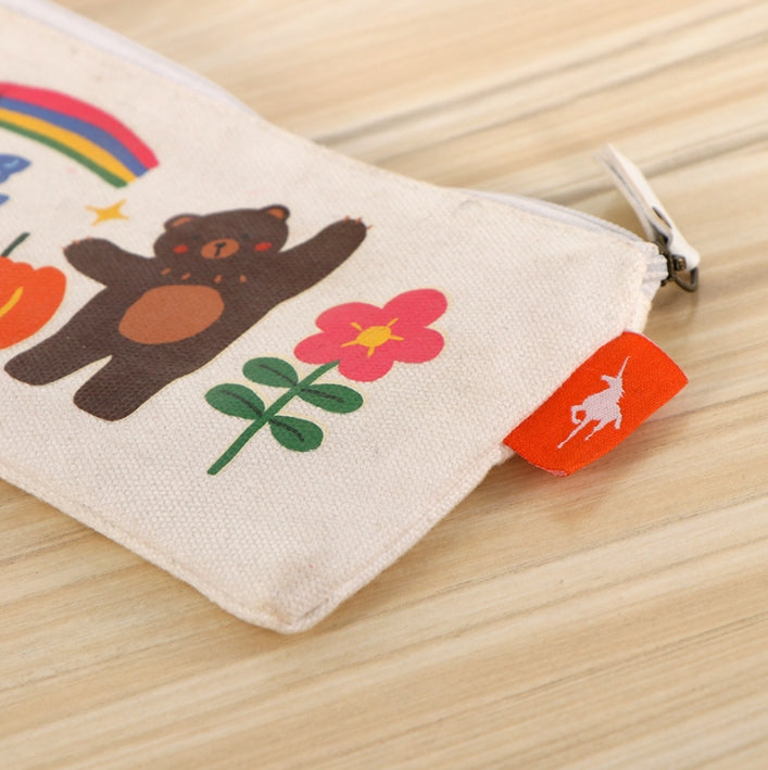 Custom Logo Cute canvas chain pencil bag | Premium Corporate Gifts and Promotional Gifts