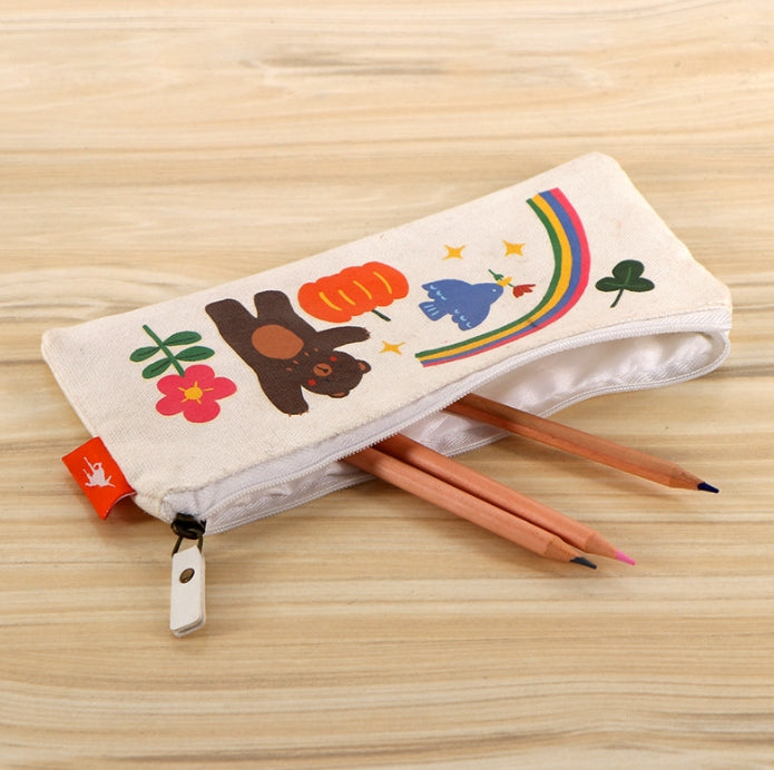 Custom Logo Cute canvas chain pencil bag | Premium Corporate Gifts and Promotional Gifts