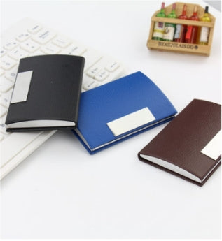Custom Logo Leather Flap Metal Business Card Holder | Premium Corporate Gifts and Promotional Gifts