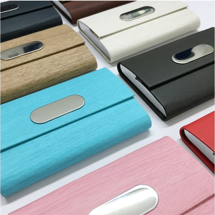 Custom Logo PU Multi-Color Wooden Business Card Holder | Premium Corporate Gifts and Promotional Gifts