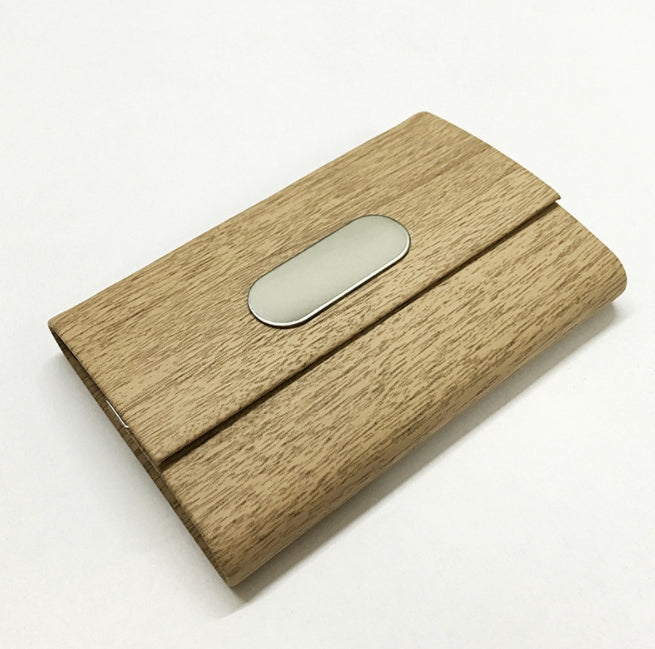Custom Logo PU Multi-Color Wooden Business Card Holder | Premium Corporate Gifts and Promotional Gifts