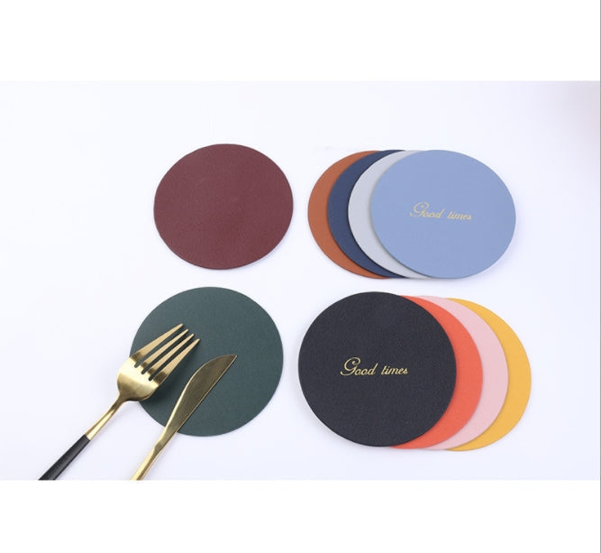 Custom Logo PU Fashion Leather Coaster | Premium Corporate Gifts and Custom Gifts