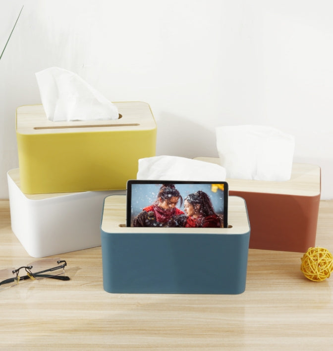 Custom Logo Multifunctional wood grain mobile phone stand paper box | Premium Corporate Gifts and Promotional Gifts