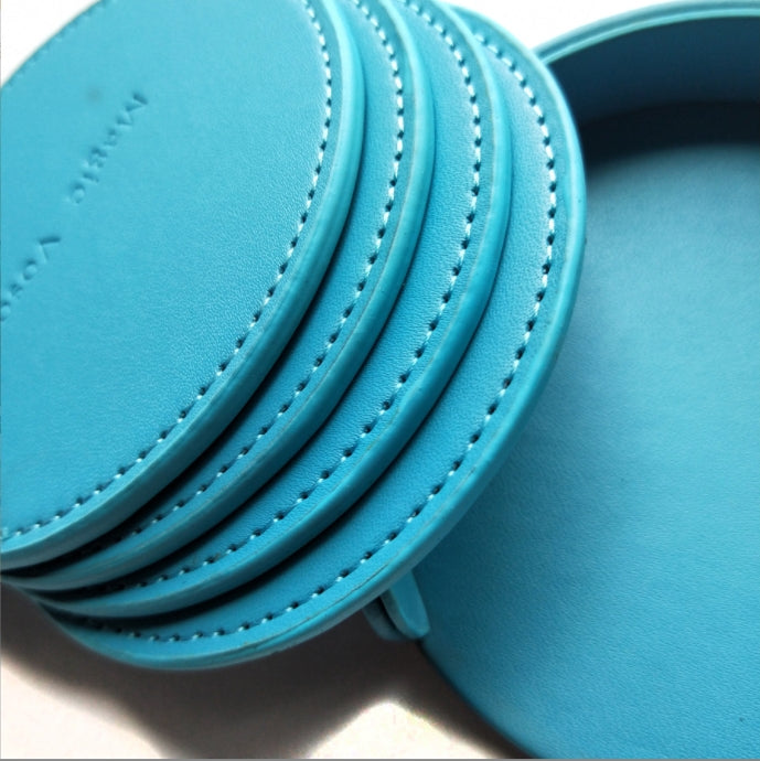 Custom Logo PU leather coaster | Premium Corporate Gifts and Promotional Gifts