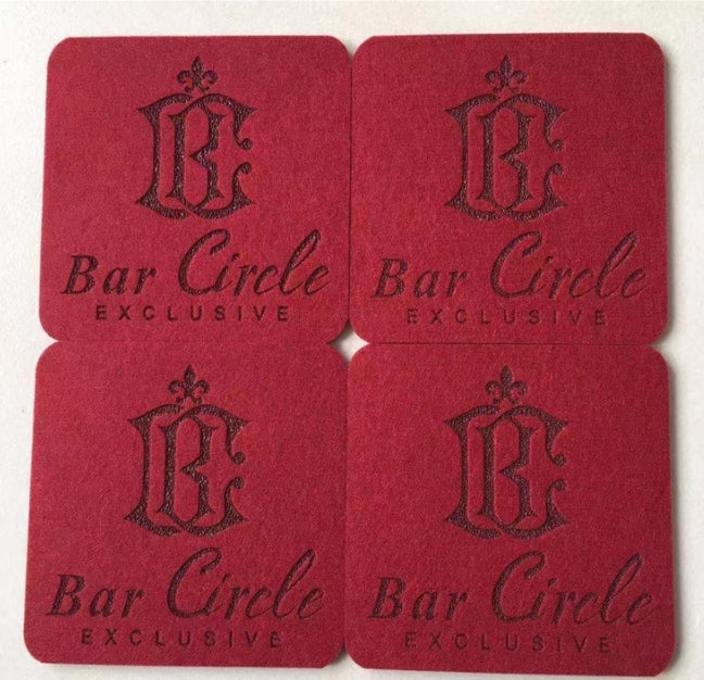 Custom Logo Felt cloth coasters in a variety of shapes | Premium Corporate Gifts and Promotional Gifts