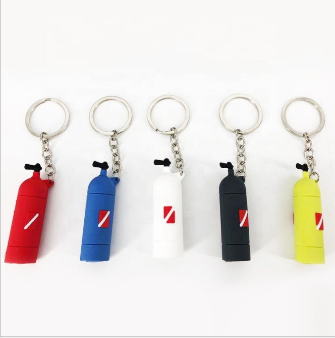 Custom Logo Silicone Fire Extinguisher Shaped Keychain | Premium Corporate Gifts and Promotional Gifts