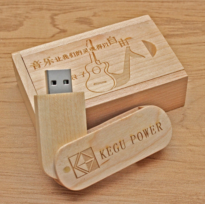 Custom Logo Wood Grain Rotating Flash Drive | Premium Corporate Gifts and Promotional Gifts