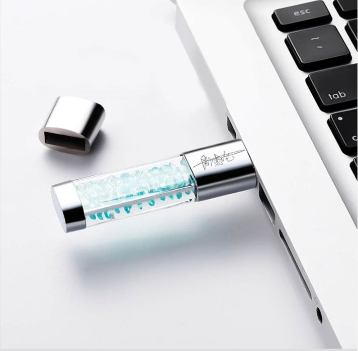 Custom Logo Crystal diamond-shaped flash drive | Premium Corporate Gifts and Promotional Gifts