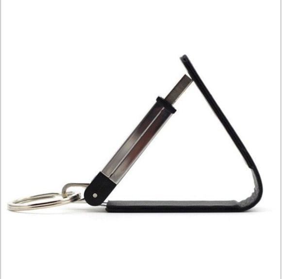 Custom Logo Textured leather case lock ring flash drive | Premium Corporate Gifts and Promotional Gifts