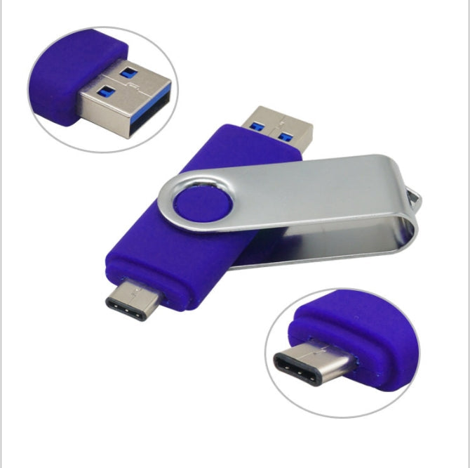 Custom Logo Mobile phone and computer dual-purpose rotating flash drive | Premium Corporate Gifts and Promotional Gifts