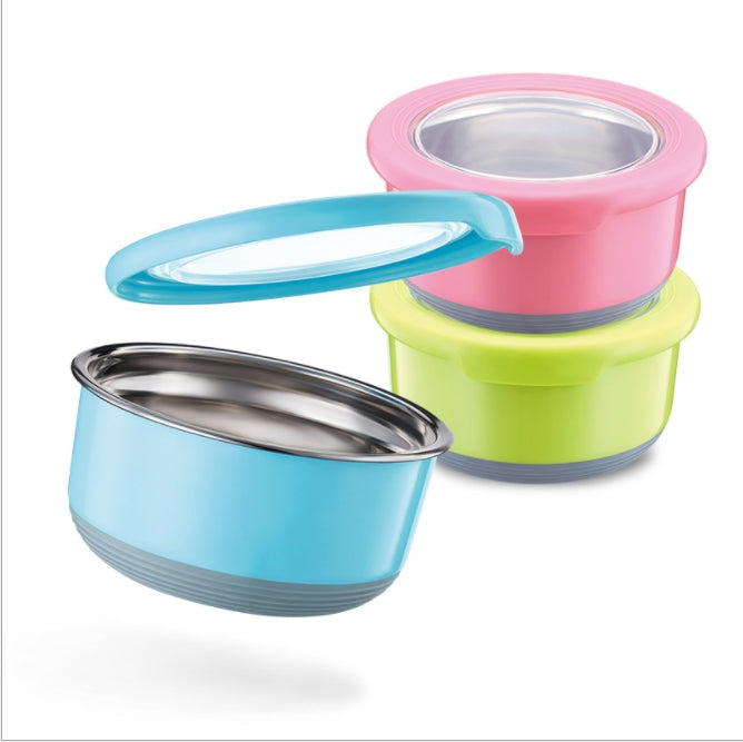 Custom Logo Round Fresh-keeping Bowl 3-pack | Premium Corporate Gifts and Promotional Gifts