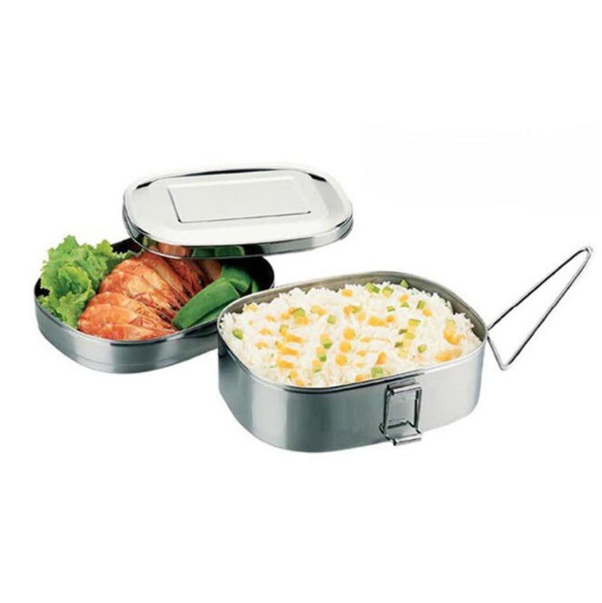Custom Logo Double-layer stainless steel bento box | Premium Corporate Gifts and Promotional Gifts