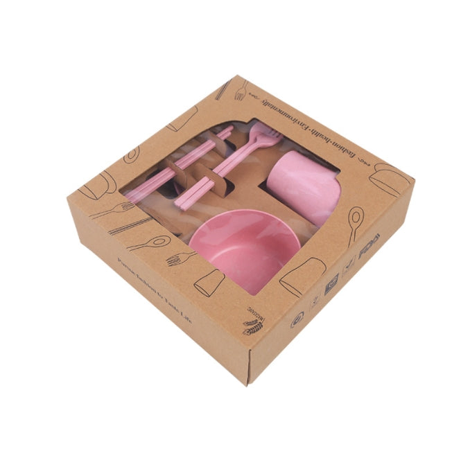 Custom Logo Eco-friendly Wheat Straw Six-Piece Set | Premium Corporate Gifts and Promotional Gifts