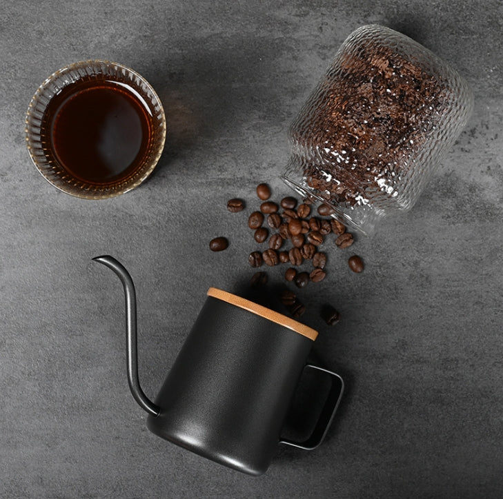 Custom Logo Stainless steel bamboo lid coffee brewing pot | Premium Corporate Gifts and Promotional Gifts