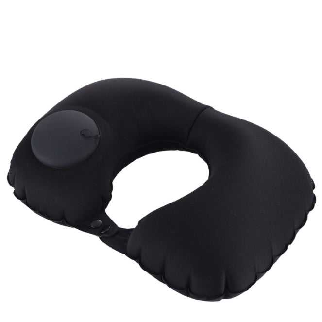 Custom Logo Press-type inflatable neck pillow (milk shredded) | Premium Corporate Gifts and Promotional Gifts