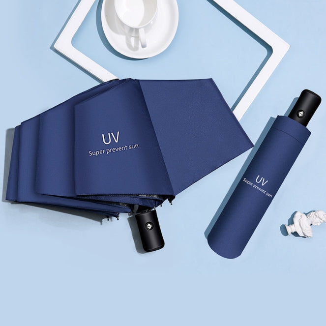 Custom Logo UV Vinyl Sunscreen Automatic Umbrella | Premium Corporate Gifts and Promotional Gifts