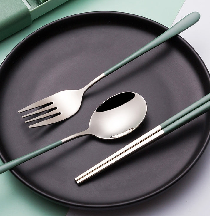 Custom Logo   304 stainless steel pull-out cutlery set | Premium Corporate Gifts and Promotional Gifts