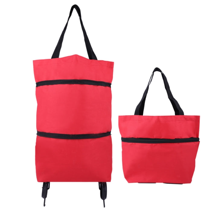 Custom Logo Foldable Telescopic Nylon Shopping Cart | Premium Corporate Gifts and Promotional Gifts