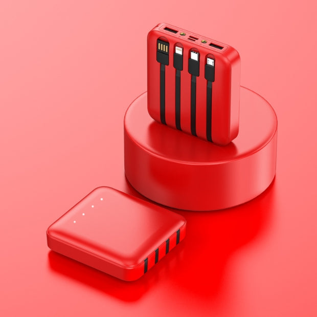 Custom Logo Square Multi-Wire Power Bank | Premium Corporate Gifts and Promotional Gifts