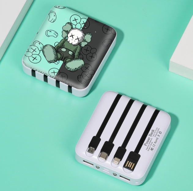 Custom Logo Square Multi-Wire Power Bank | Premium Corporate Gifts and Promotional Gifts