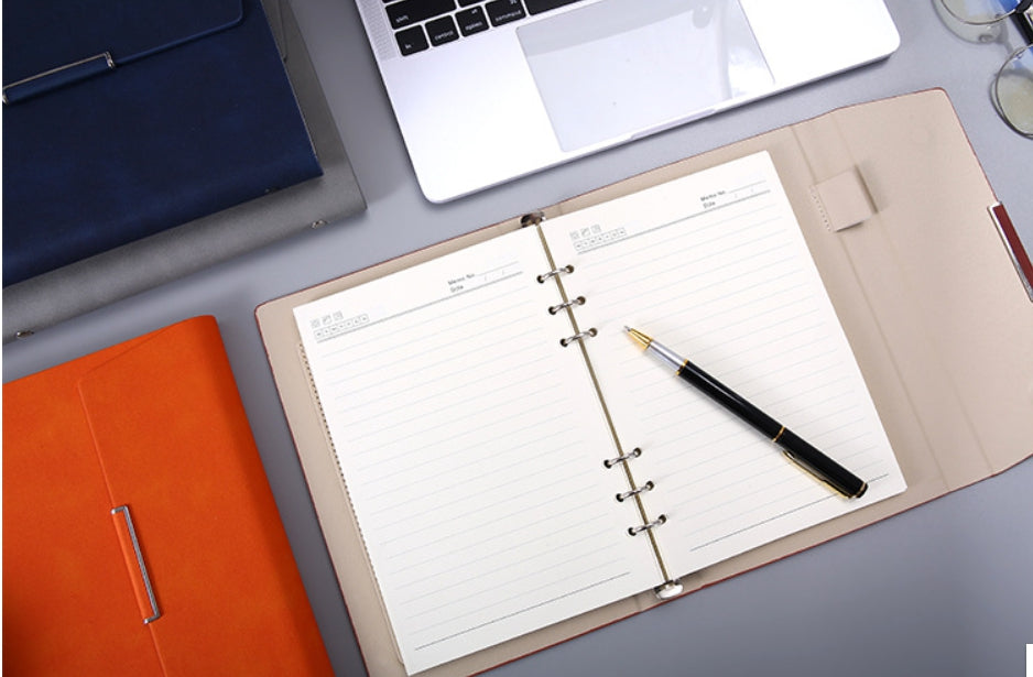 Custom Logo A5 Flap Leather Notebook | Premium Corporate Gifts and Custom Gifts