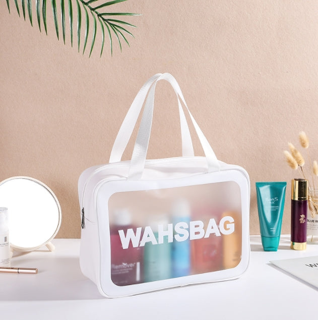 Custom Logo Travel White Large Capacity Toiletry Bag | Premium Corporate Gifts and Custom Gifts