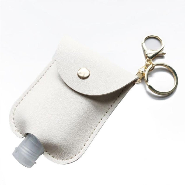 Custom Logo Leather Cover Epidemic Prevention Bottle Keychain | Premium Corporate Gifts and Promotional Gifts