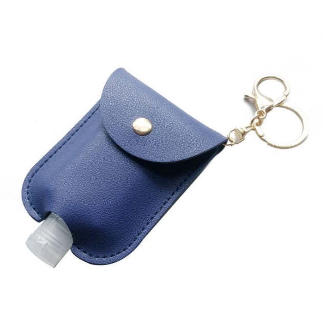 Custom Logo Leather Cover Epidemic Prevention Bottle Keychain | Premium Corporate Gifts and Promotional Gifts