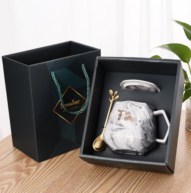 Custom Logo Stone Pattern Diamond Mug Gift Box | Premium Corporate Gifts and Promotional Gifts
