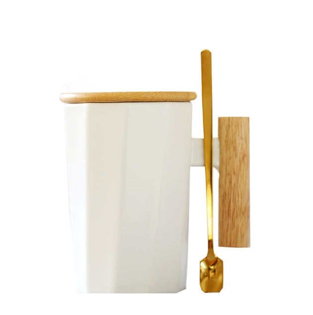 Custom Logo Nordic-style wooden handle ceramic mug gift box | Premium Corporate Gifts and Promotional Gifts