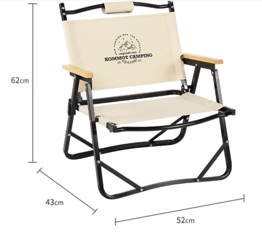 Custom Logo Wooden Handle Folding Chair Portable Camping Storage Chair | Premium Corporate Gifts and Custom Gifts