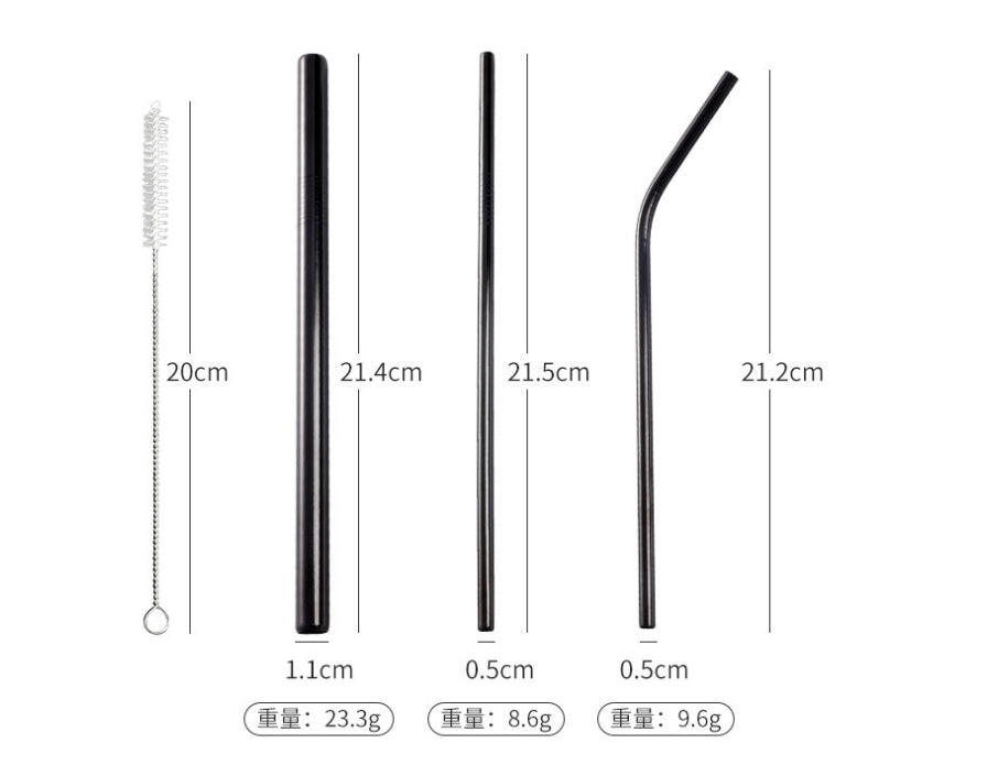 Custom Logo Drawstring Bag Stainless Steel Eco-Friendly Thick Straw 6 Pack | Premium Corporate Gifts and Promotional Gifts