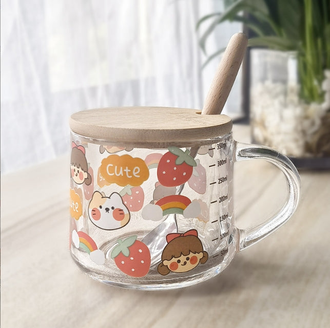 Custom Logo Bamboo lid heat-resistant glass cup | Premium Corporate Gifts and Promotional Gifts