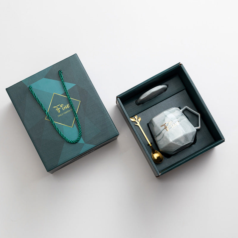 Custom Logo Stone Pattern Diamond Mug Gift Box | Premium Corporate Gifts and Custom Gifts