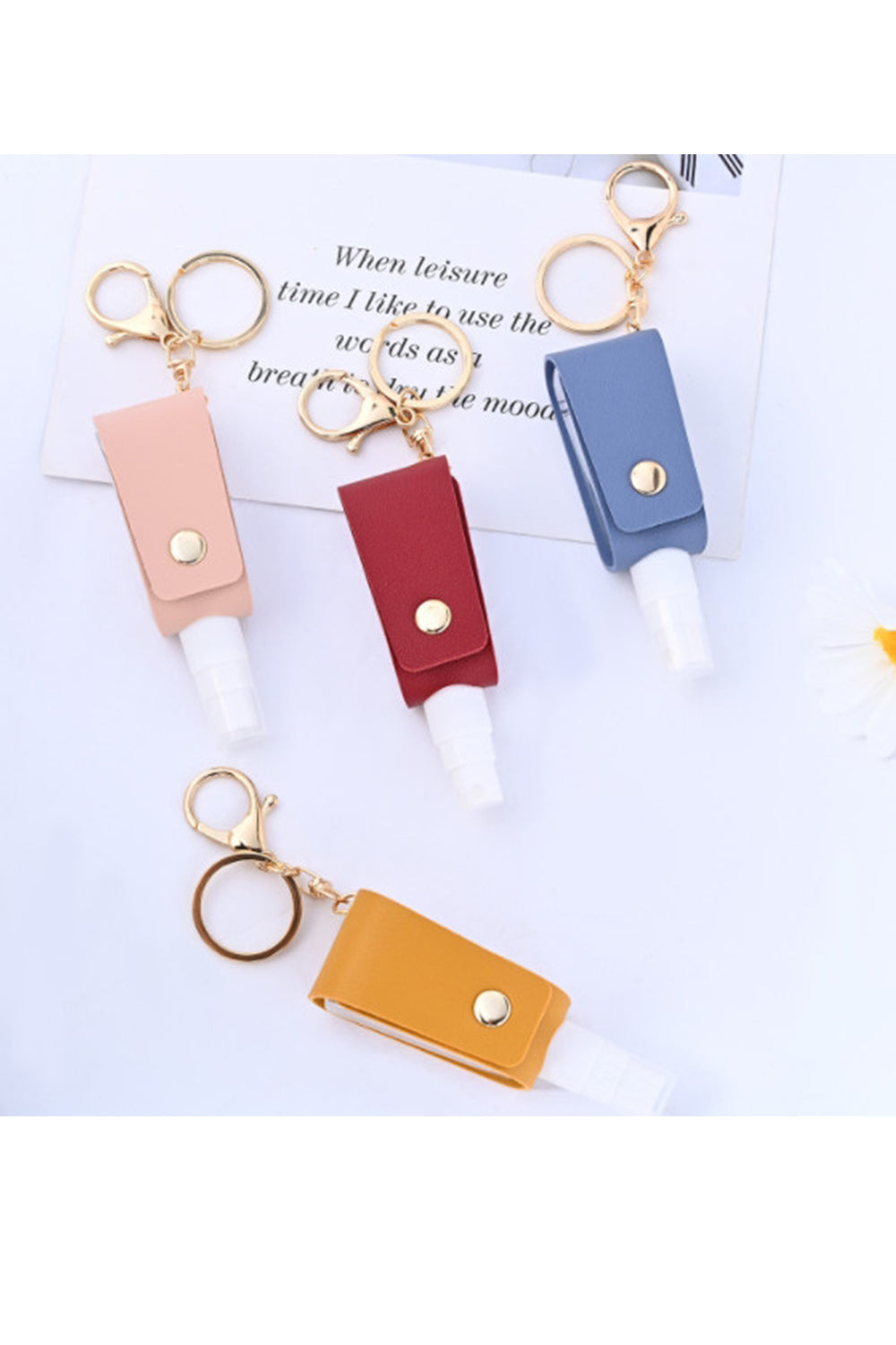 Custom Logo Leather Alcohol Spray Bottle Keychain | Premium Corporate Gifts and Promotional Gifts