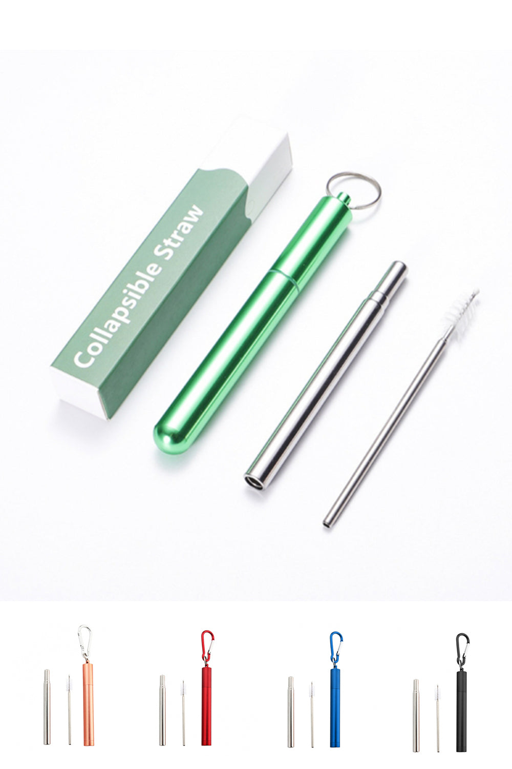 Custom Logo 304 Stainless Steel Telescopic Straw Set | Premium Corporate Gifts and Promotional Gifts