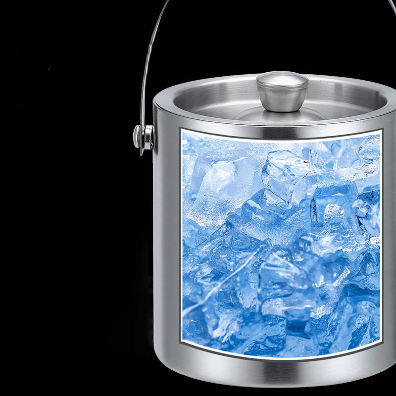 Custom Logo Portable Stainless Steel Ice Bucket 1.6L | Premium Corporate Gifts and Promotional Gifts