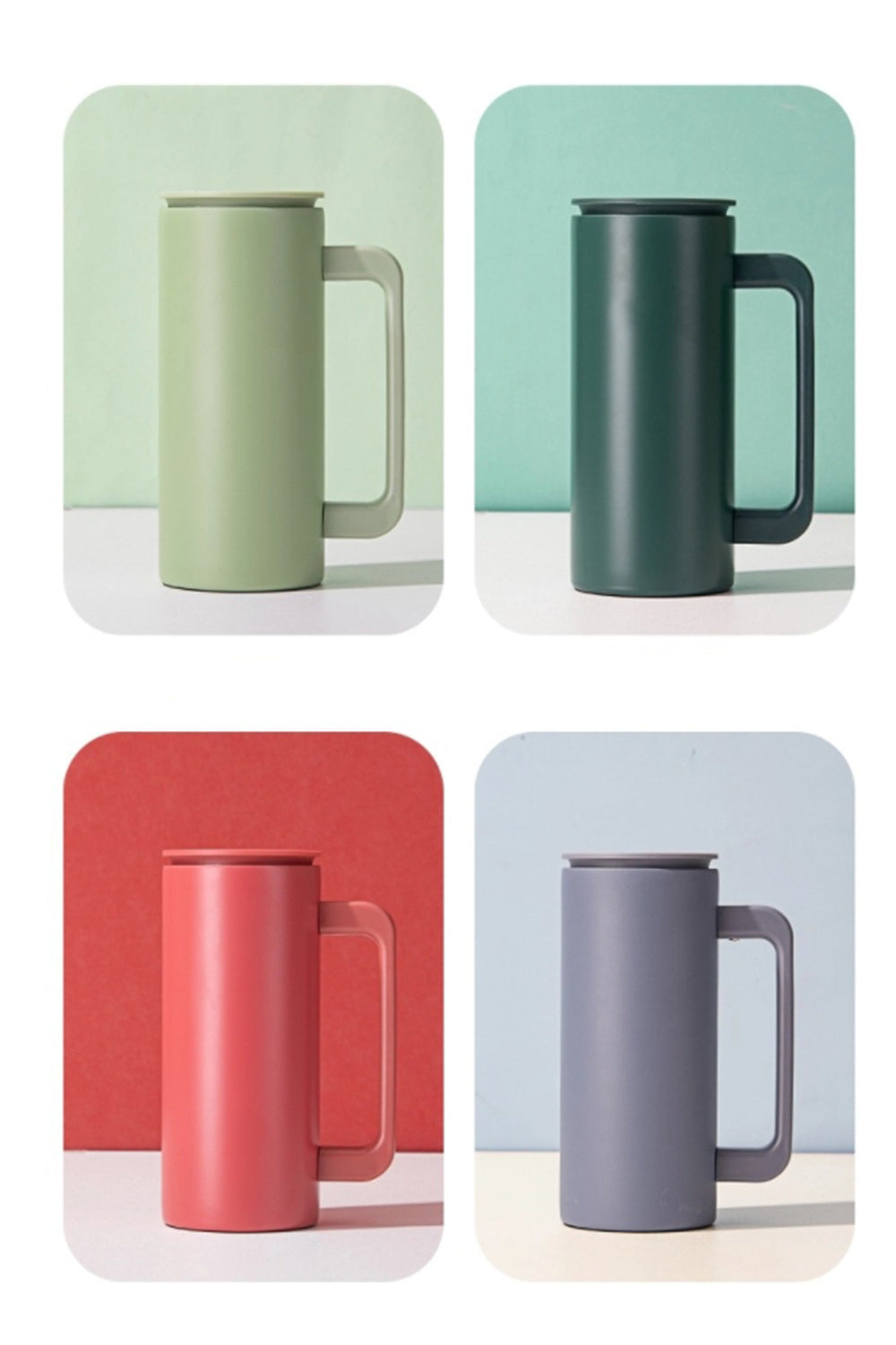 Custom Logo Textured Frosted Handle Vacuum Coffee Cup | Premium Corporate Gifts and Custom Gifts