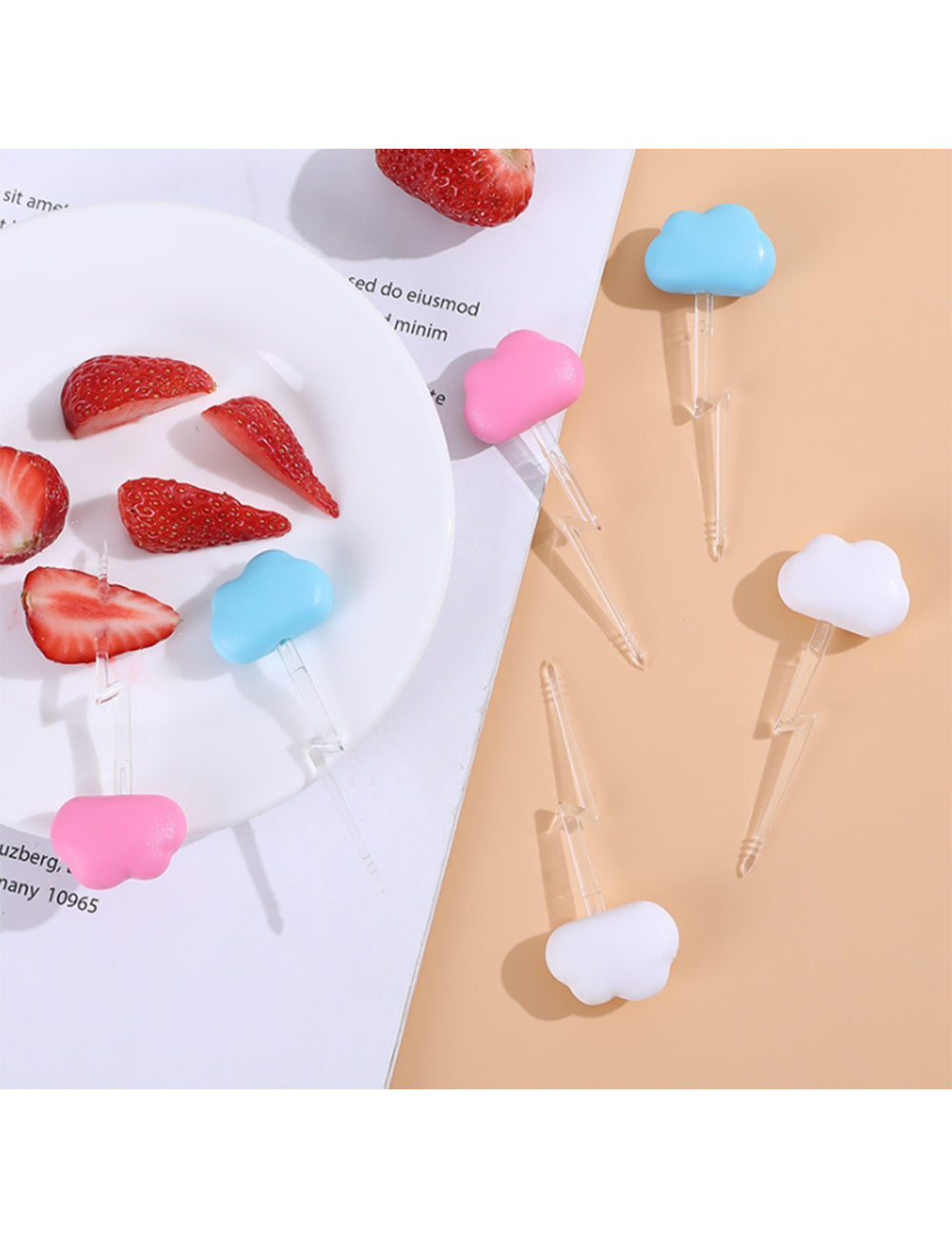 Custom Logo Cute cloud-shaped fork | Premium Corporate Gifts and Promotional Gifts