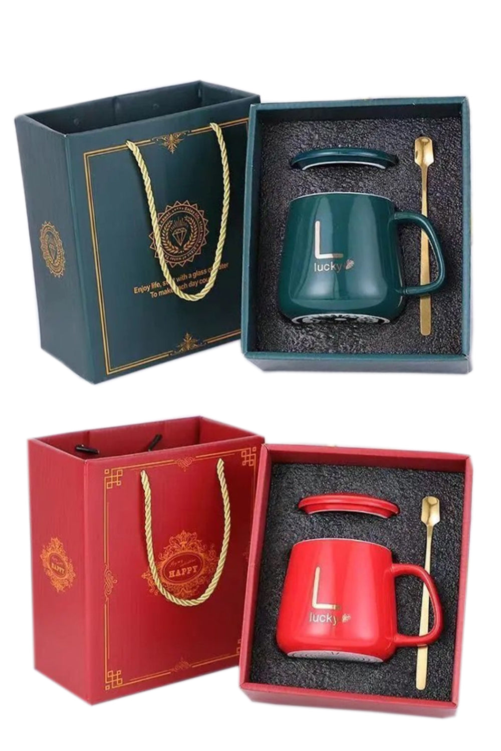Custom Logo Textured Mug Rope Gift Set | Premium Corporate Gifts and Promotional Gifts