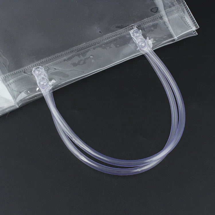 Custom Logo PVC Transparent Advertising Tote Bag Shopping Bag (Square Type) | Premium Corporate Gifts and Custom Gifts