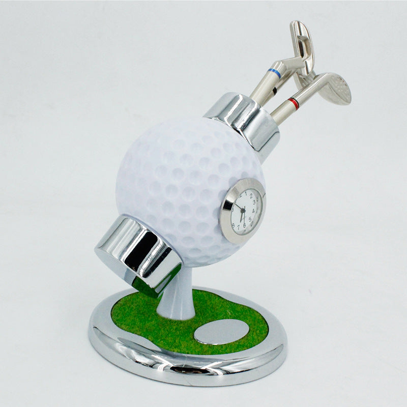 Custom Logo Golf Shaped Pen Holder Clock | Premium Corporate Gifts and Promotional Gifts