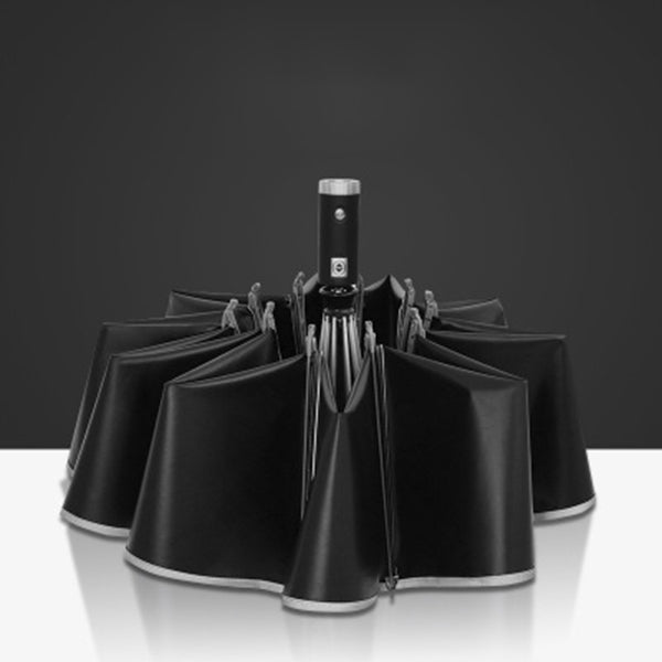 Custom Logo LED Light Folding Reverse Umbrella | Premium Corporate Gifts and Promotional Gifts