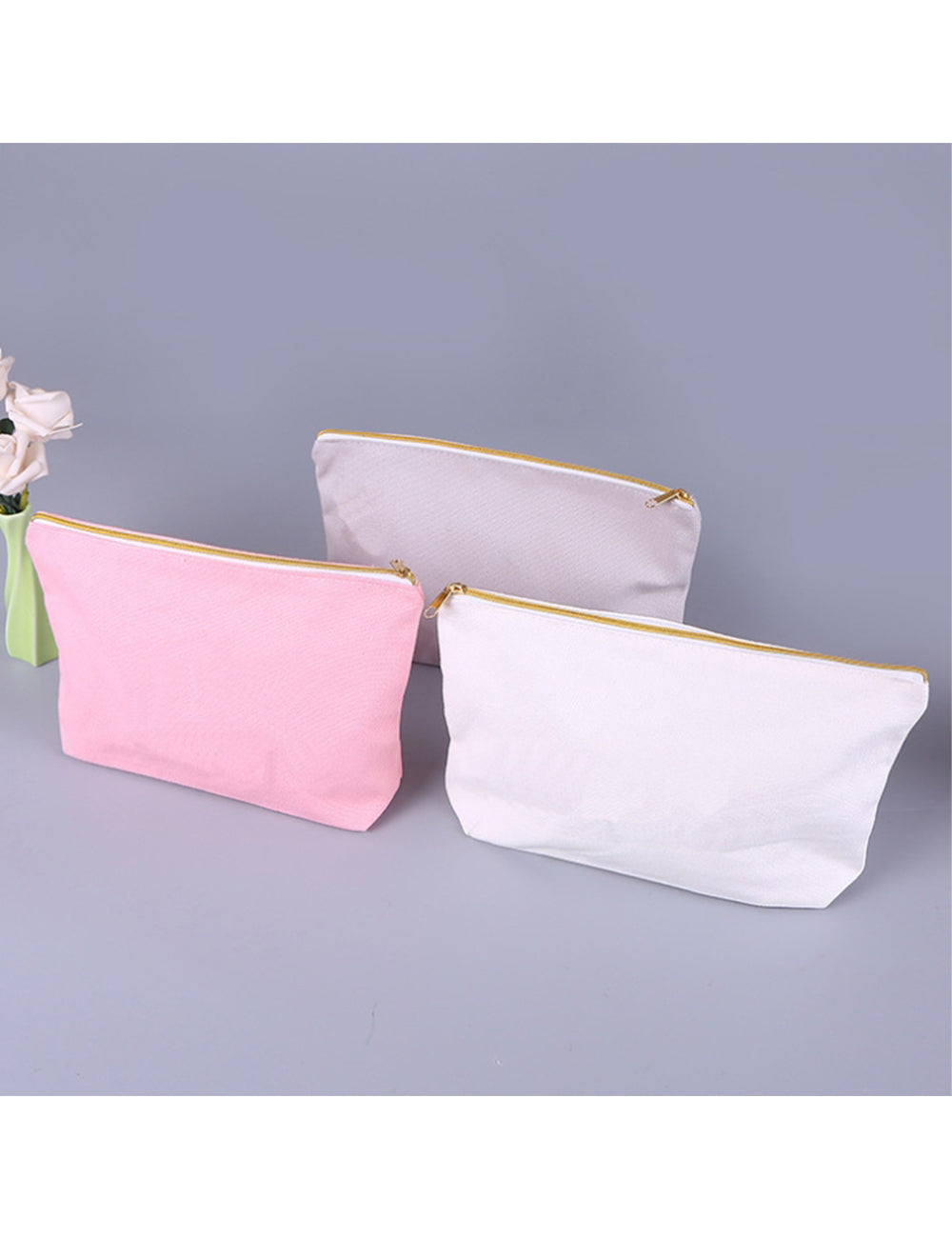 Custom Logo Canvas Plain Cosmetic Bag | Premium Corporate Gifts and Custom Gifts