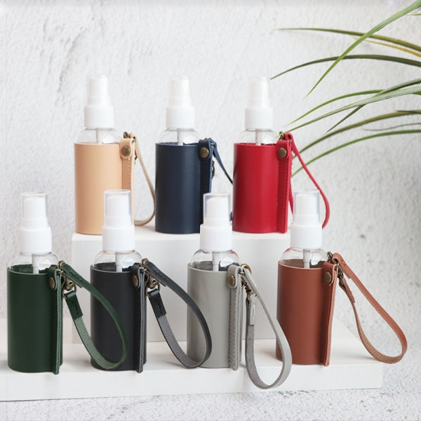 Custom Logo Leather Multi-Colored Cylindrical Spray Bottle Holster | Premium Corporate Gifts and Promotional Gifts