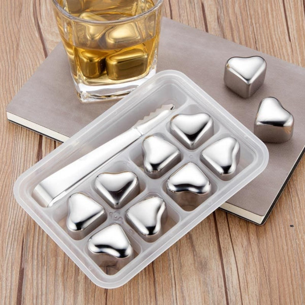 Custom Logo Heart-shaped stainless steel quick-frozen ice cubes | Premium Corporate Gifts and Promotional Gifts
